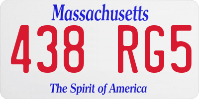 MA license plate 438RG5