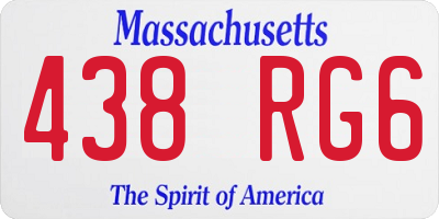 MA license plate 438RG6