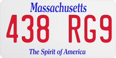 MA license plate 438RG9