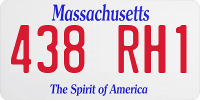 MA license plate 438RH1