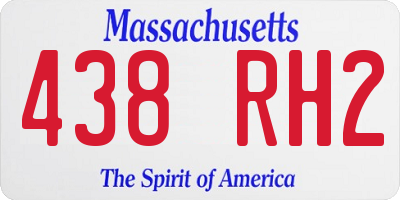 MA license plate 438RH2