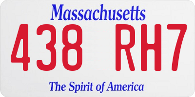 MA license plate 438RH7