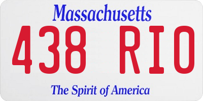MA license plate 438RI0
