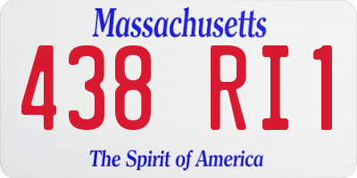 MA license plate 438RI1