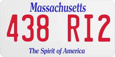 MA license plate 438RI2