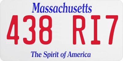 MA license plate 438RI7