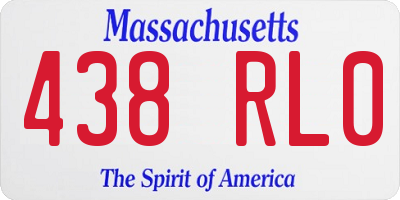 MA license plate 438RL0