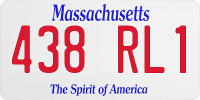 MA license plate 438RL1