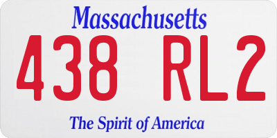 MA license plate 438RL2