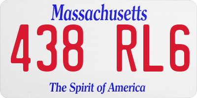 MA license plate 438RL6