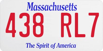 MA license plate 438RL7