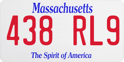 MA license plate 438RL9