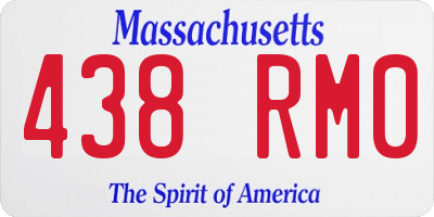 MA license plate 438RM0