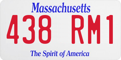 MA license plate 438RM1
