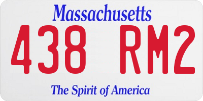 MA license plate 438RM2