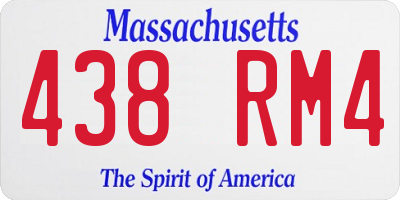 MA license plate 438RM4