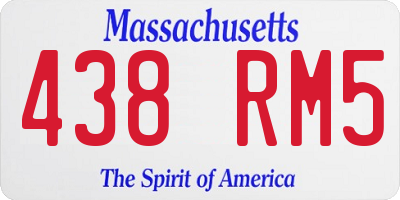MA license plate 438RM5