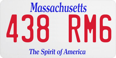 MA license plate 438RM6