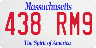 MA license plate 438RM9