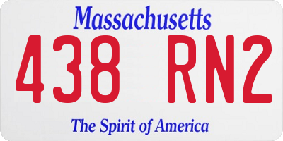 MA license plate 438RN2