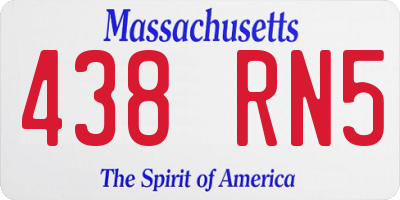 MA license plate 438RN5