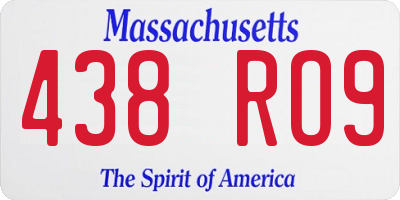 MA license plate 438RO9