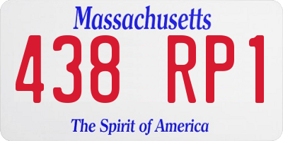 MA license plate 438RP1