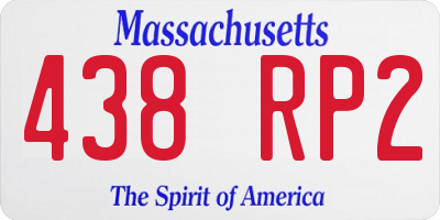 MA license plate 438RP2