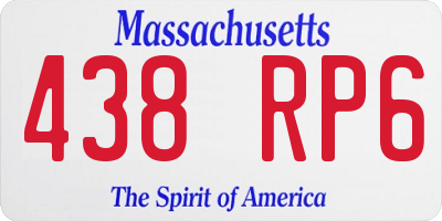 MA license plate 438RP6