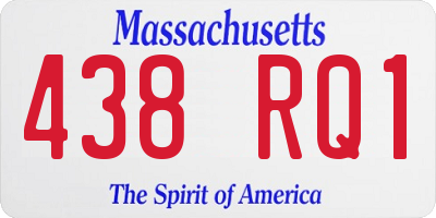 MA license plate 438RQ1