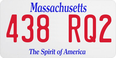 MA license plate 438RQ2