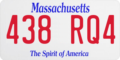 MA license plate 438RQ4