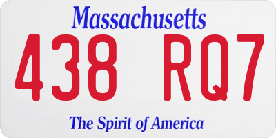 MA license plate 438RQ7