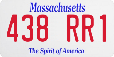 MA license plate 438RR1