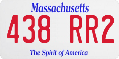 MA license plate 438RR2
