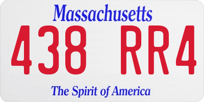 MA license plate 438RR4