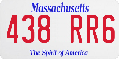 MA license plate 438RR6