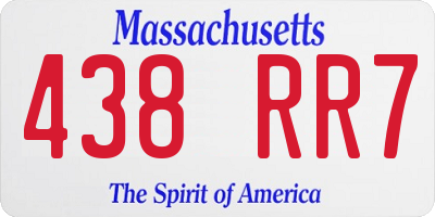 MA license plate 438RR7