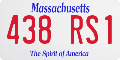 MA license plate 438RS1