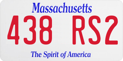 MA license plate 438RS2