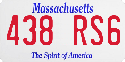 MA license plate 438RS6