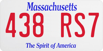 MA license plate 438RS7
