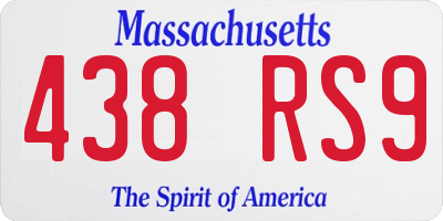 MA license plate 438RS9