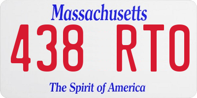 MA license plate 438RT0