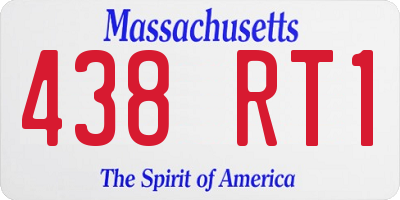 MA license plate 438RT1