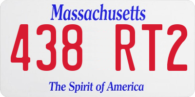 MA license plate 438RT2