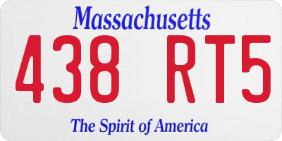 MA license plate 438RT5