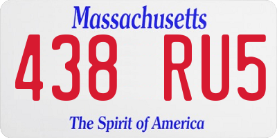 MA license plate 438RU5