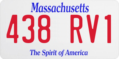 MA license plate 438RV1