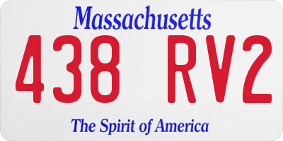 MA license plate 438RV2